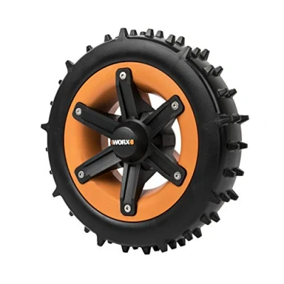 Imagen de WORX Ruedas Landroid WA0952 Super Grip para una mejor capacidad de subida Profesional en terrenos difíciles Compatible con la inclinación hasta 24 o 45% Fácil montaje No apto