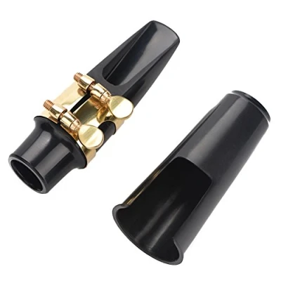 Imagen de Tbest Boquilla Saxofon Alto, Saxo Alto Sax Profesional Metal para Accesorio de Instrumento Música Jazz (Negro)