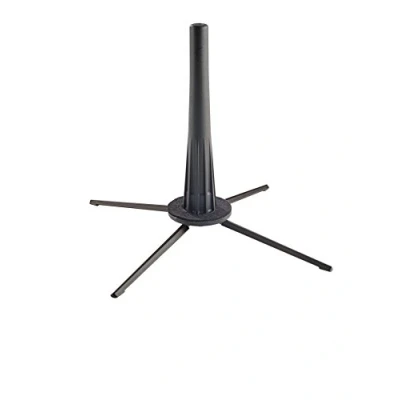 Imagen de K&amp;M 15233 Soporte para corno inglés, negro con sistema de atornillado patentado revestimiento fieltro