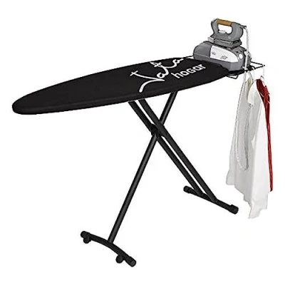 Imagen de JATA HOGAR TP550 Tabla de Planchar Plegable, Medidas: 130 x 47 cm, Estructura Termocalada, Antideslizante, Funda 100% Algodón, Reposa Planchas, Varias Alturas, Fabricación europea