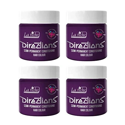 Imagen de 4 x La Riche Directions Semi Permanent Hair Color Bote de 100 ml (Plum)