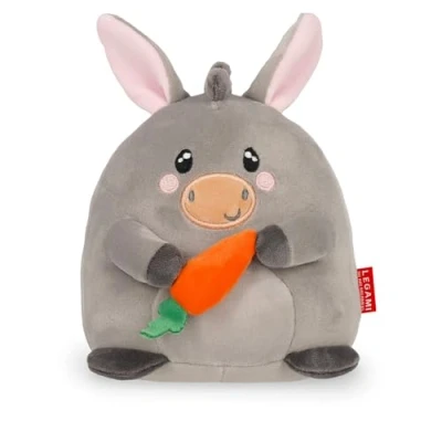 Imagen de Legami Peluche Super Soft, Tema Donkey, Tamaño Mini, con Tarjeta de Identificación Personalizable, se sostiene Solo, 14x15x12 cm