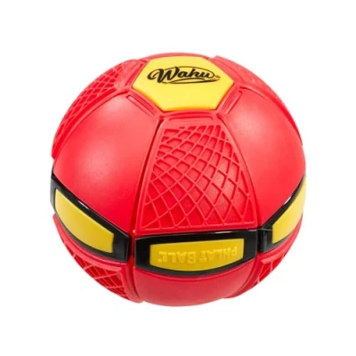 Imagen de Wahu PHLAT BALL Junior Rojo Mini Disco Volador Retráctil Bola de 10,2 cm Juegos Exterior para Niños Desde 5 Años Frisbee 15,2 al Aire Libre Versión