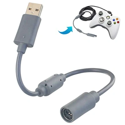Imagen de OSTENT Adaptador de cable extensión Breakaway USB compatible con el controlador Xbox 360 Microsoft