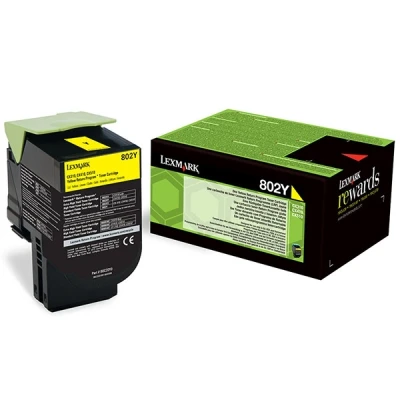 Imagen de Tóner Amarillo Lexmark 802y Retornable (1000 Pag) 80c20y0