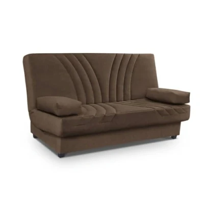 Imagen de SHIITO Modelo Bronx Sofá Cama con Almacenaje Apertura Clic Clac Color Choco 190x100x100 cm Resistente y Confortable