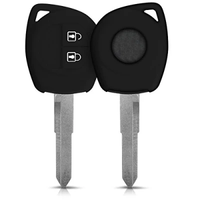 Imagen de kwmobile Funda Compatible con Suzuki Llave de Coche 2 Botones Carcasa Protectora Silicona para Case en Negro