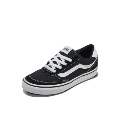 Imagen de Vans Brooklyn LS, Zapatillas Mujer, Lona de Ante Negro Blanco, 42 EU