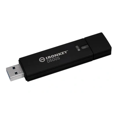 Imagen de Kingston IronKey D500S Unidad Flash USB cifrada por hardware 8GB FIPS 140 3 Lvl (Pendiente) AES 256 IKD500S/8GB