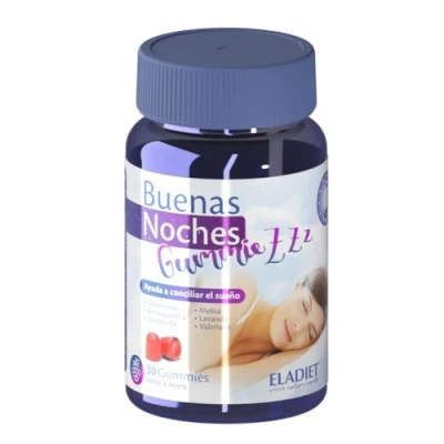 Imagen de Buenas Noches Gummies 30 Ayuda a Conciliar el Sueño Propiedades Relajantes Con Melatonina y Extractos Vegetales Contiene Edulcorantes Eladiet