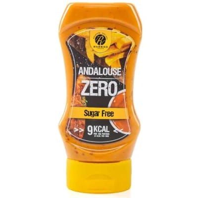 Imagen de Salsa Rabeko Zero Estilo Andaluz, 1 x 350ml sin azúcar y baja en grasas productos saludables bajos carbohidratos con menos calorías para ensaladas, patatas fritas,