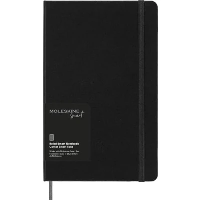 Imagen de Moleskine Smart Notebook, Writing System, Cuaderno Digital con Tapa Dura, Hojas de Rúbrica y Cierre Elástico, Tamaño Grande 13 x 21 cm, Negro
