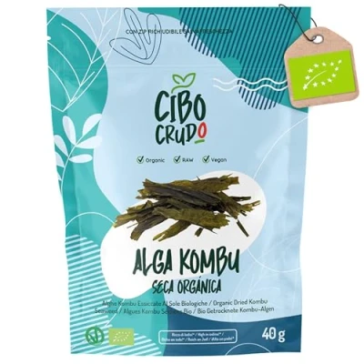 Imagen de Alga Kombu Bio 40g. Algas Premium Calidad para Sopa Dashi. Deshidratadas Ecológica Secada al Sol. Rica en Fibras y Sales Minerales Sazonar Platos.