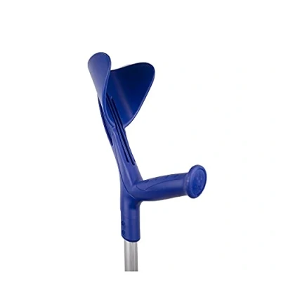 Imagen de Muleta ortopédica para andar, Bastón inglés, 1 unidad, Regulable en altura, puño ergonómico, Color azul, Aluminio