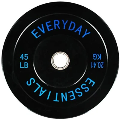 Imagen de Signature Fitness Disco de peso olímpico 2 pulgadas con cubo acero, 35 libras, individual, color negro