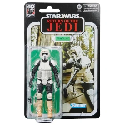 Imagen de Star Wars The Black Series Biker Scout Juguete a Escala de 15 cm Wars: El Regreso del Jedi Figura colección 40 Aniversario Edad: 4+