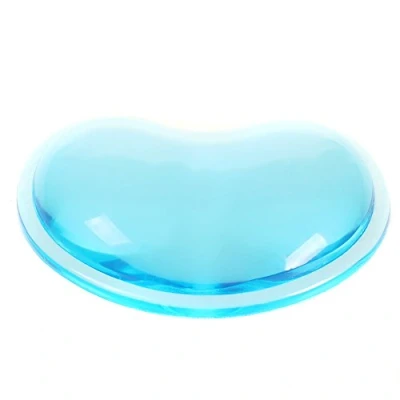 Imagen de HIMRY® Reposamuñecas ergonómico del Gel Cristales, transparente resto de muñeca en forma corazón, suave flexible multiusos, Almohadilla Gel, azul, KXC5112 blue
