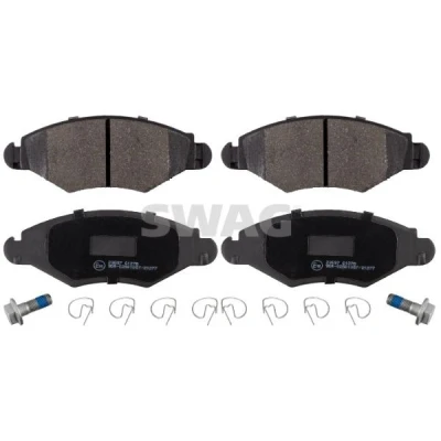 Imagen de SWAG 62 91 6575 Juego de pastillas freno Eje delantero excl. contacto avisador desgaste con material fijación PEUGEOT: 206 Hatchback