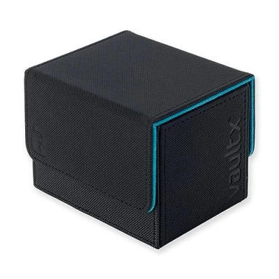 Imagen de Vault X Caja Deck Box de Carga Lateral para Cartas Coleccionables, 100+ Enfundadas, Material Exo Tec, Almacenamiento, Tapa Magnética, MTG Commander, TCG (Negro/Azul Eléctrico)