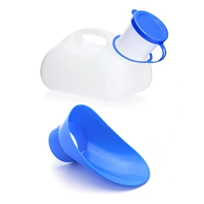 Imagen de QWORK® Urinario Portátil para Hombres Y Mujeres Que Orinan, Botella De Orina, con Tapa, Coche, Camping, Viajes, Al Aire Libre, 1000ml