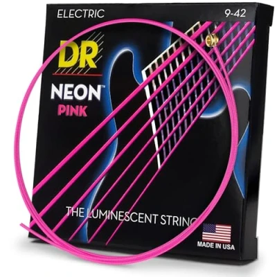 Imagen de DR String NPE 9 Neon Pink Juego Cuerdas Eléctrica