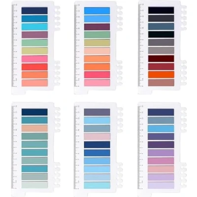 Imagen de Brencco 1200 Piezas Índices de Pestañas, Marcapaginas Autoadhesivos Colores, para Notas Página/Oficina/Hogar