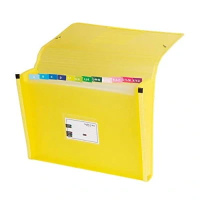Imagen de Grafoplás 02963060－ Carpeta separadora con fuelle. tamaño folio, color amarillo