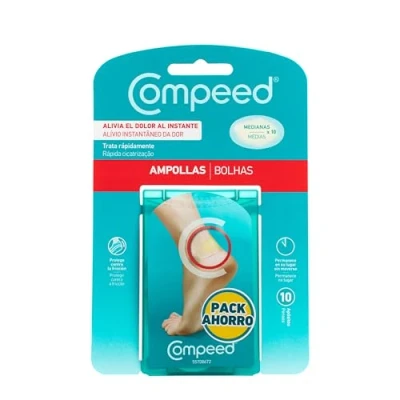 Imagen de COMPEED Ampollas Medianas, Protección Contra Rozaduras, Pack 10 uds