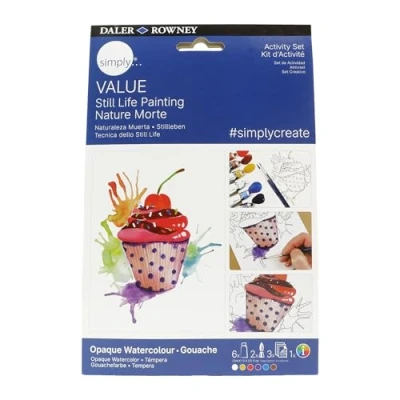 Imagen de Daler Rowney, Simply, Pintura de Acuarela Opaca, Caja Cartón, Colores Surtidos
