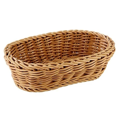 Imagen de cesta APS, ovalada &quot;PROFI LINE&quot; Cesta, de mimbre polipropileno Dimensiones: 19 x 12 cm/Altura: 6 cm/Color: Marrón claro