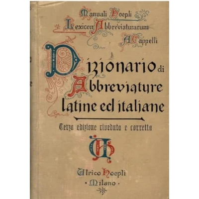Imagen de Dizionario di abbreviature latine ed italiane