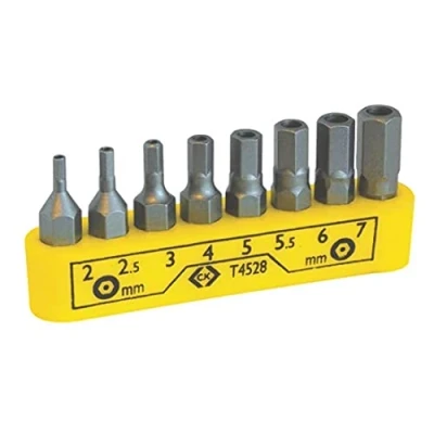 Imagen de C.K T4528 Conjunto de clip para puntas destornillador 8 piezas hexagonales a prueba errores