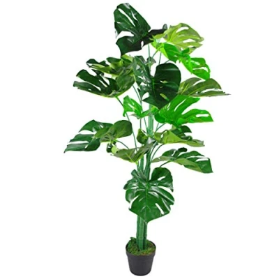 Imagen de Leaf Planta Monstera Artificial de 120 cm en Maceta Negra