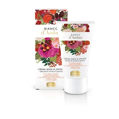 Imagen de Helan, Blanco ámbar, Crema para manos y uñas, hidratante uñas nutritiva con almendras dulces aceite de oliva agrietadas fortalece las 50 ml Made in