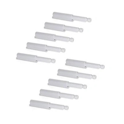 Imagen de Emuca Sistema push para puerta de mueble con pistón amortiguador, gris, Set 10 piezas
