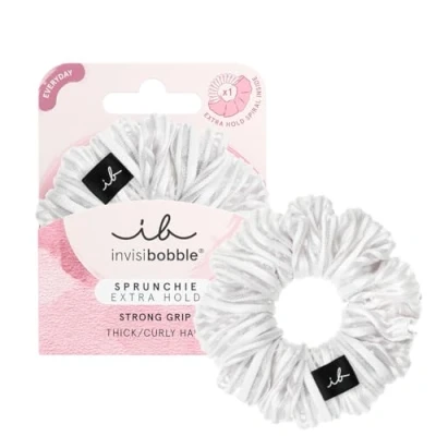 Imagen de Invisibobble Sprunchie coletero rosa extra Hold x1 Scrunchie de tela fuerte con goma pelo espiral al interior Coleteros niña rizado y voluminoso