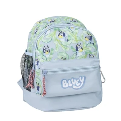 Imagen de Mochila Estilo Trekking de Bluey Color Azul 23x27x15 cm Fabricada en Poliéster Varios Bolsillos Cinturón y Asas Ajustables Estampado Producto Original Diseñado España