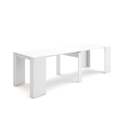 Imagen de Skraut Home Mesa Consola Extensible Comedor Plegable 260 para 12 comensales y Cocina Estilo Moderno Blanco