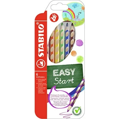 Imagen de Lápiz de color ergonómico STABILO EASYcolors START Modelo para DIESTROS Estuche con 6 colores