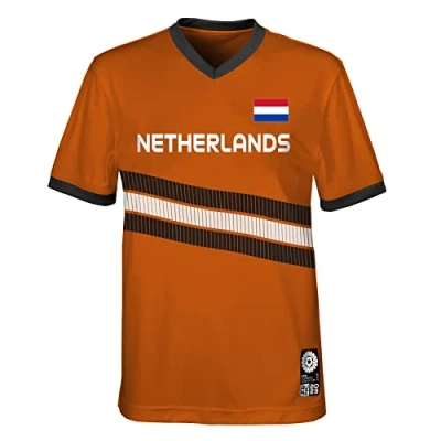 Imagen de FIFA Camiseta Unisex Oficial de la Copa del Mundo Fútbol 2023 para Mujer, los Países Bajos (Paquete 1)