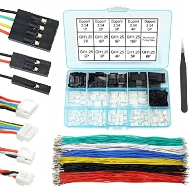 Imagen de GH1.25 a Dupont2.54 Kit de cables y conectores preengarzados compatible con JST GH 1,25 mm para Pixhawk4 Pixhawk 6C 6X 20 cm alambre silicona