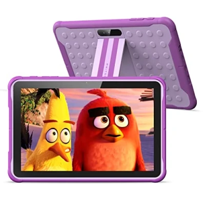 Imagen de PRITOM Kids Tablet 10 Pulgadas, Android, 3G Phone Tablet, Control Parental, WiFi para Niños, 6000mAh, Procesador Quad Core, 2GB RAM, 32GB ROM, Pantalla HD IPS, Morado