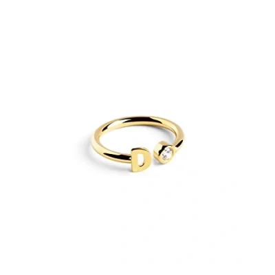 Imagen de Singularu Personalizado Letter Anillo, Mujer, Talla: One Size, Letra d oro