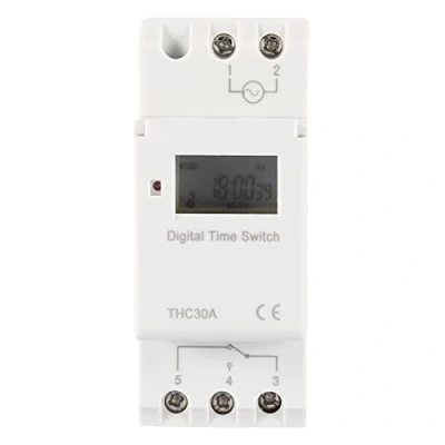 Imagen de Interruptor de control tiempo, THC 30A Temporizador digital programable Pantalla LED, AC DC 12/24/110 / 220V(110V)
