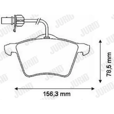 Imagen de JURID 573045J Juego de pastillas freno con contacto avisador desgaste sin accesorios VOLKSWAGEN: TRANSPORTER 4 Bus