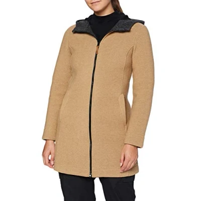 Imagen de CMP Parka de mujer lana con capucha fija, Mel gris duna., L