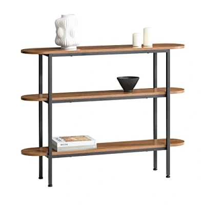 Imagen de SoBuy FSB67 WS Mesa de Consola Entrada Recibidor con 3 Estantes 110 x 25 86 cm ES