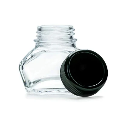 Imagen de Octopus 1x tintero, vaso de joyería con tapón rosca negro, volumen 30ml, Ø hilo 30mm