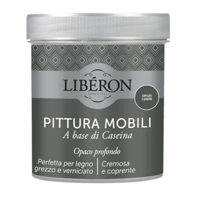 Imagen de Libéron Pintura Muebles a base de Caseína Gris Ceniza 0,5 L