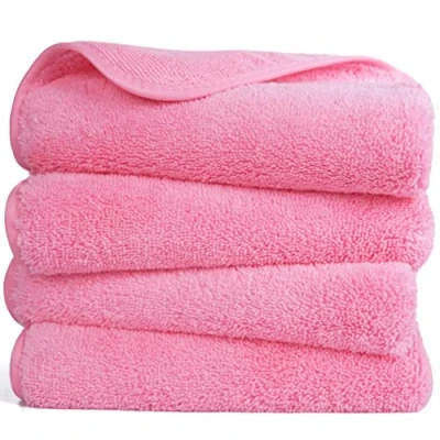 Imagen de Polyte Toalla de Manos Microfibra superabsorbente antipelusa Secado rápido Rosa 41 x 76 cm Pack 4